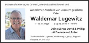 RHA 24/26 Trauer Waldemar Lugewitz
