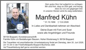RHA 25/26 Trauer Manfred Kühn