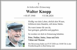 RHA 26/26 Trauer Walter Knopp