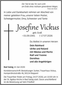RHA 30/26 Trauer Josefine Vickus