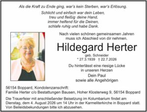 RHA 31/26 Trauer Hildegard Herter