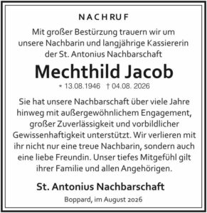 RHA 34/26 Nachruf Mechthild Jacob