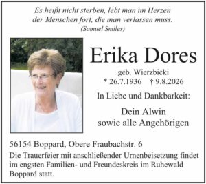 RHA 34/26 Trauer Erika Dores