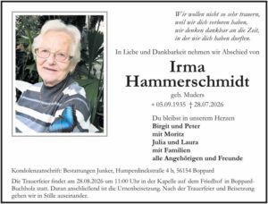 RHA 34/26 Trauer Irma Hammerschmidt
