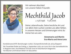 RHA 34/26 Trauer Mechthild Jacob