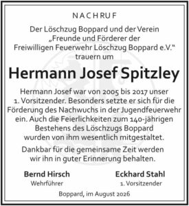 RHA 35/26 Trauer Hermann Josef Spitzley