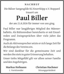 RHA 35/26 Nachruf Paul Biller
