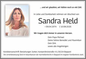 RHA 35/26 Trauer Sandra Held