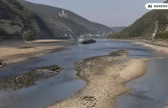 Extremes Niedrigwasser gefährtet die Schifffahrt auf dem Rhein