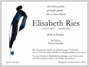 RHA 38/26 Trauer Elisabeth Ries