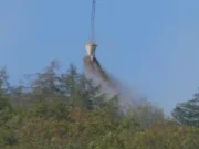 ‚Luise‘ und ‚Manja‘ richteten nur geringe Schäden an Waldkalkung per Hubschrauber in Boppard