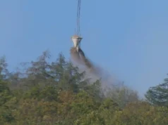 ‚Luise‘ und ‚Manja‘ richteten nur geringe Schäden an Waldkalkung per Hubschrauber in Boppard