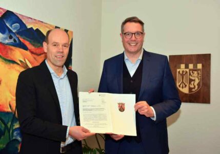 Rhein-Hunsrück: Landrat Boch mit Minister Schweitzer